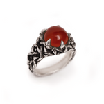 Carnelian Baby Thorn Ring - Sterling Silver Spiked Gemstone Ring