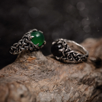 Moonstone Baby Thorn Ring - Sterling Silver Iridescent Thorn Ring