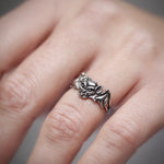 Baby Gargoyle Ring - Sterling Silver Gothic Creature Ring