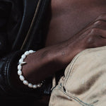 WHITE PEARL SPIKE BRACELET