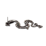 Serpentine earring on a white background