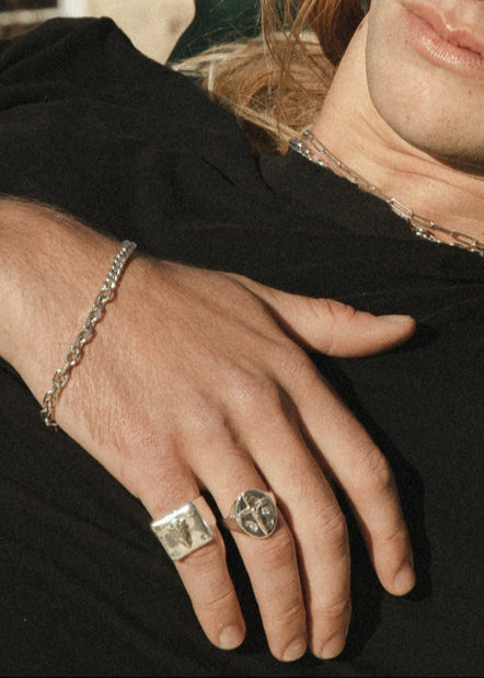 HALF & HALF CHAIN BRACELET