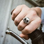Hellion Skull Ring - Sterling Silver Demon Skull Ring