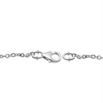 Silver bracelet with clasp on a white background