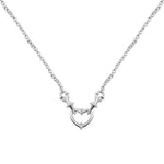 Silver necklace with a unique pendant on a white background