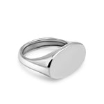 Silver ring on a white background