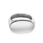 Silver ring on a white background