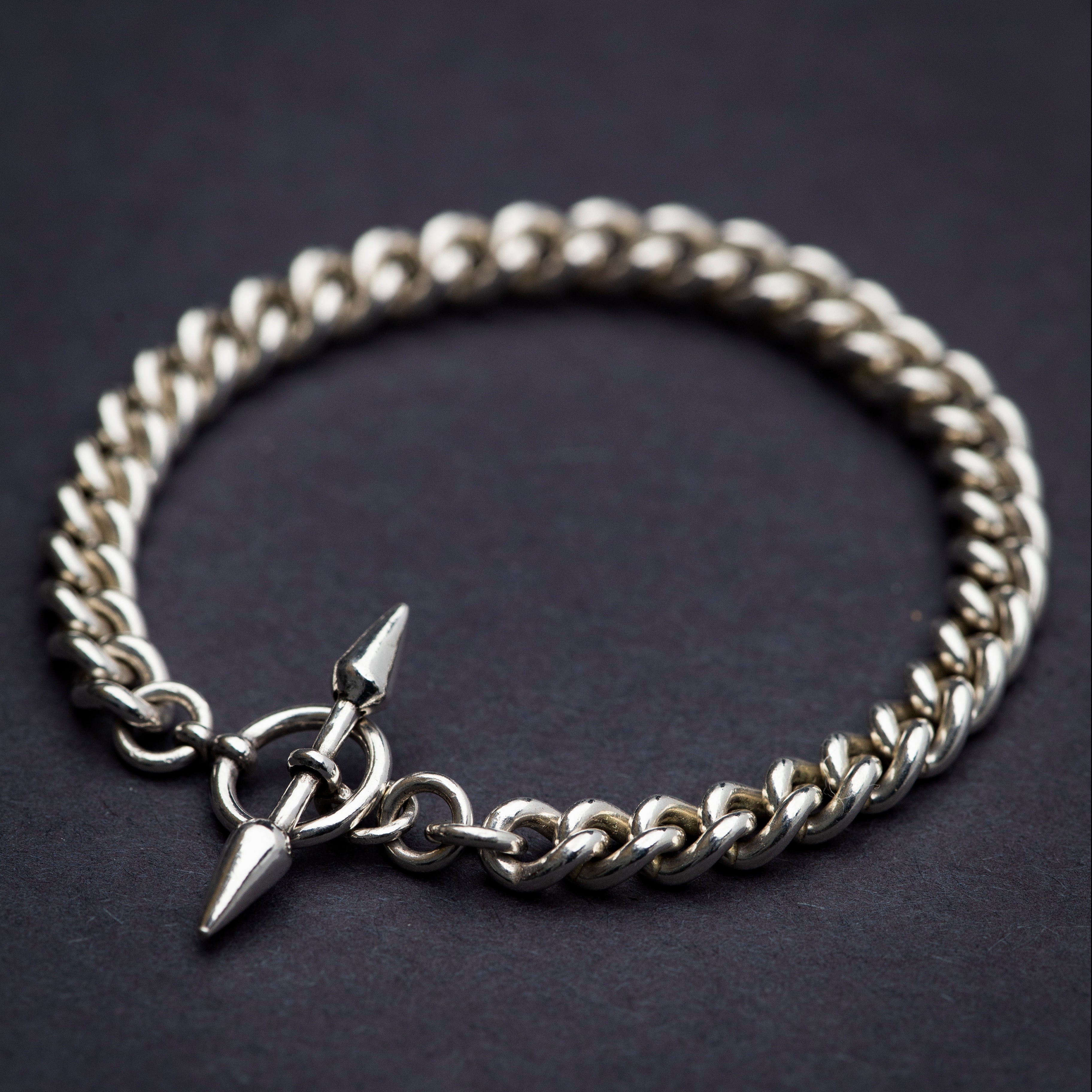 Archer Toggle Bracelet - Sterling Silver Chain Toggle Bracelet
