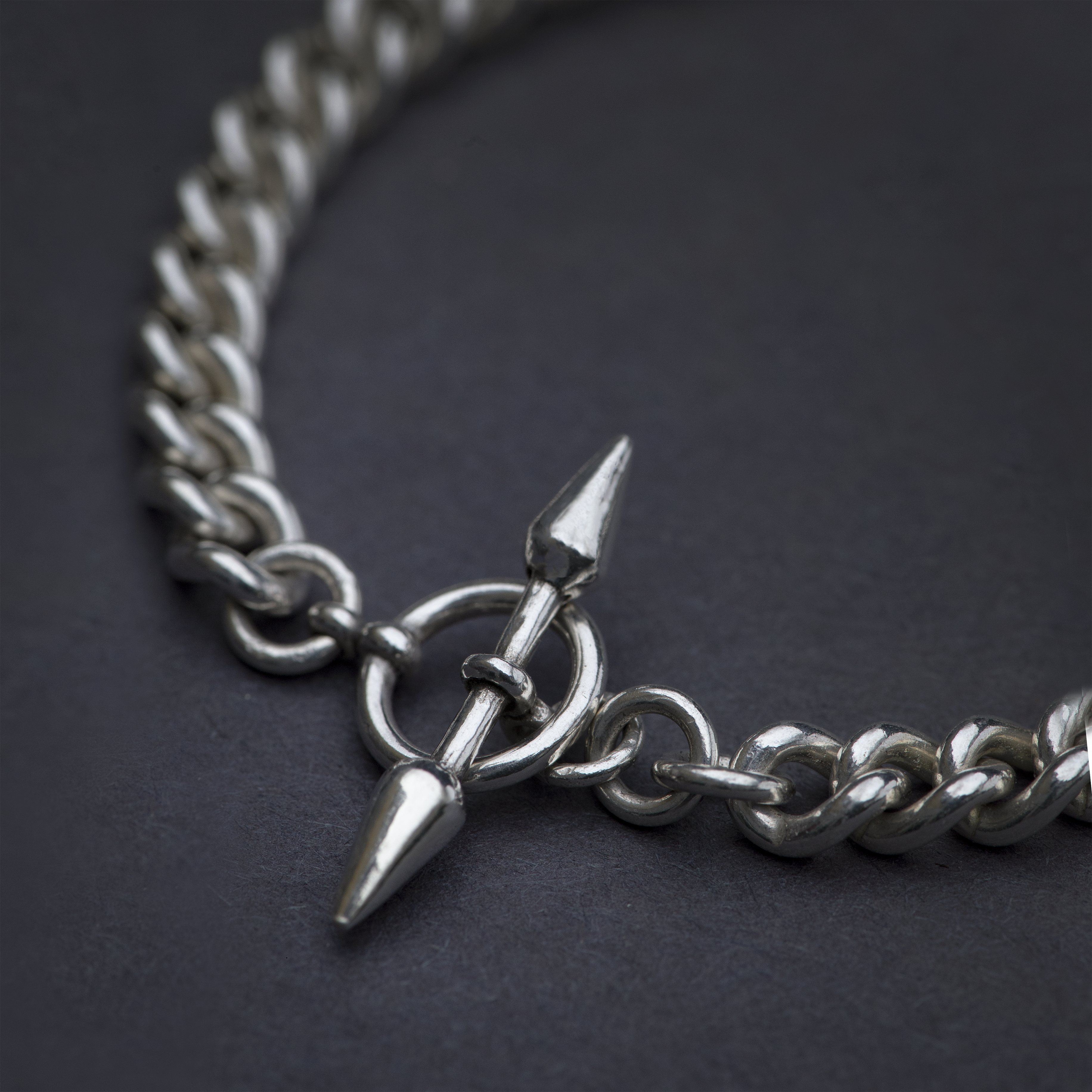 Archer Toggle Bracelet - Sterling Silver Chain Toggle Bracelet