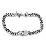 BARBED WIRE CURB CHAIN BRACELET
