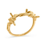 BARBED WIRE RING 14K GOLD