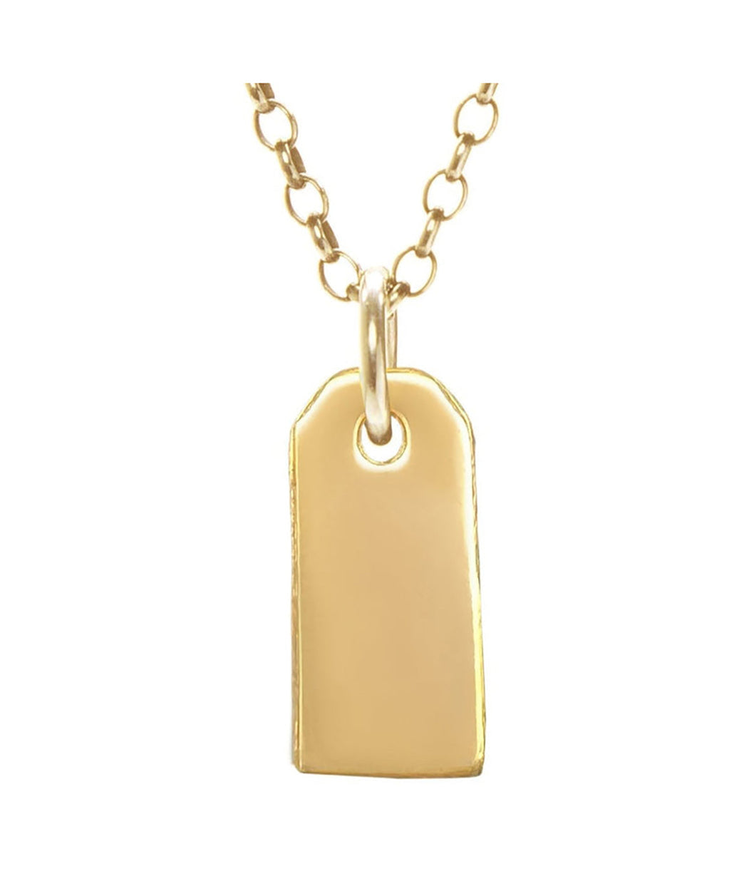 GRAVESTONE PENDANT 14K