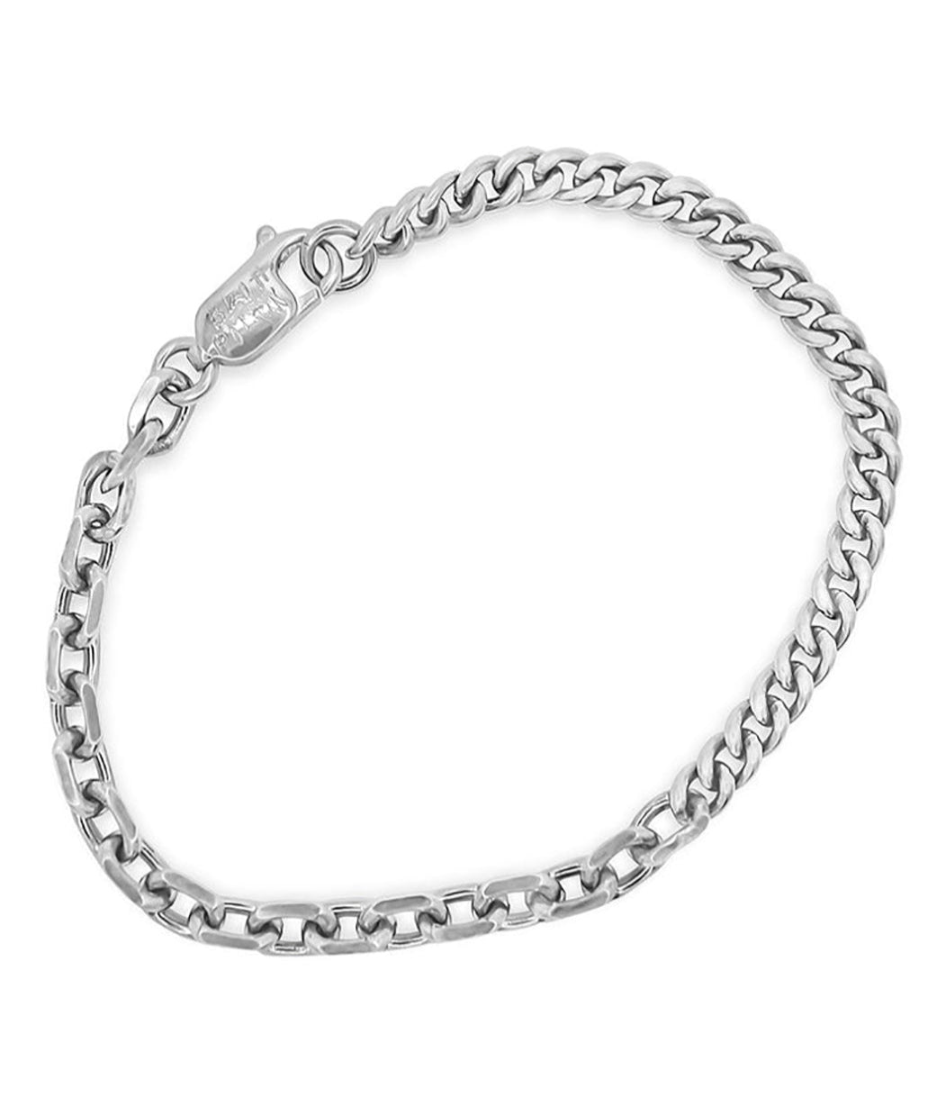 HALF & HALF CHAIN BRACELET