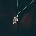 snake pendant in focus
