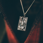 scorpion pendant necklace close up
