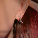 Urchin Hoops - Sterling Silver Spiked Textured Hoop Earrings