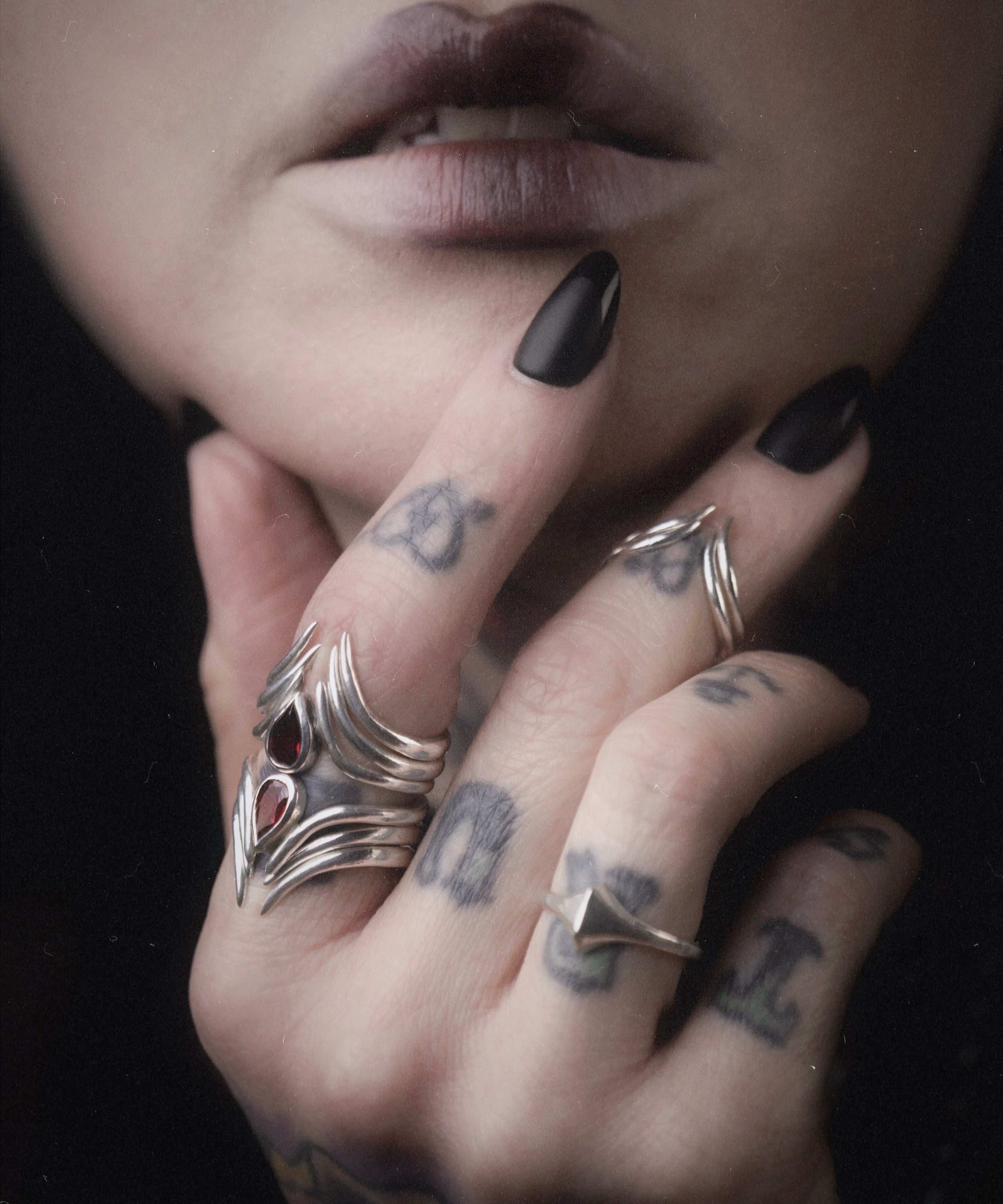 Circe Ring Set - Sterling Silver Enchantress Stackable Rings