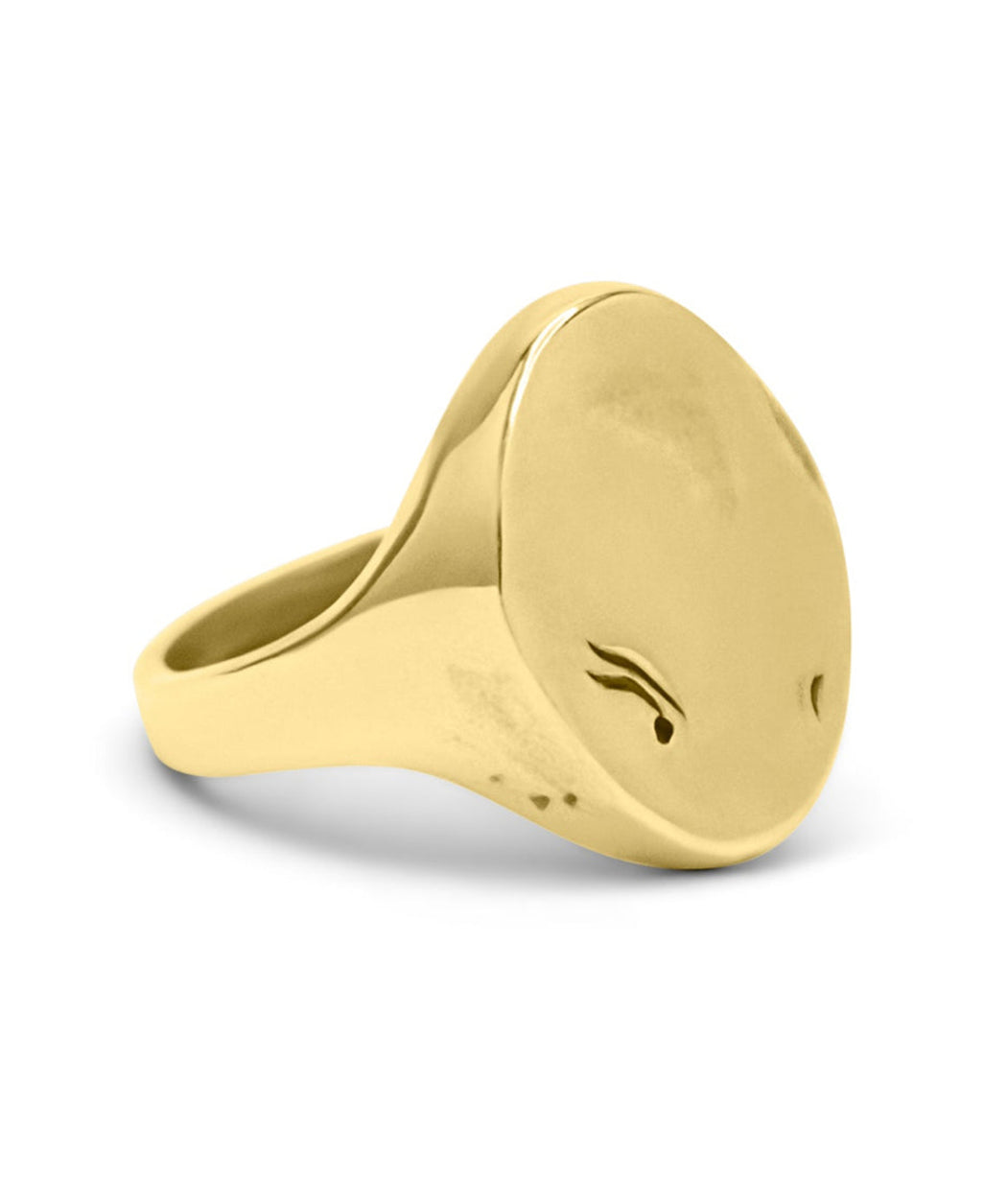 OVAL SIGNET RING 14K