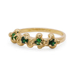 STUDDED GREEN GARNET BAND