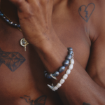 WHITE PEARL SPIKE BRACELET