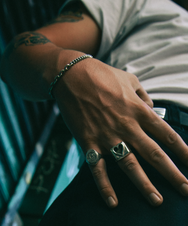 HALF & HALF CHAIN BRACELET