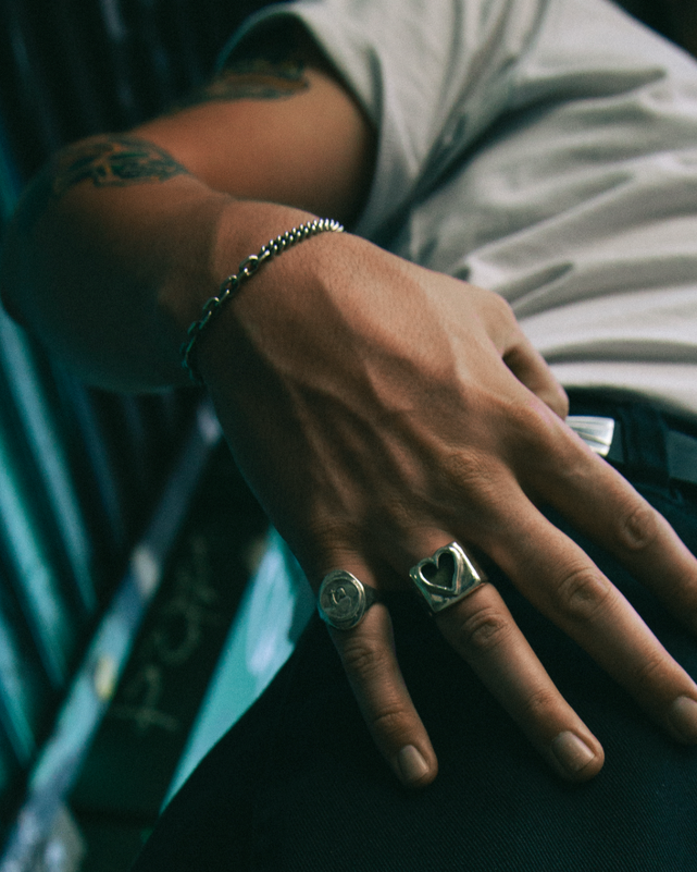 HALF & HALF CHAIN BRACELET