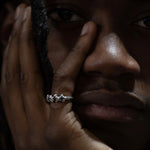 studded gemstone band