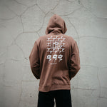 brown over sized graphic hoodie 