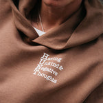 brown oversized hoodie 