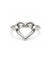 silver agapi heart ring