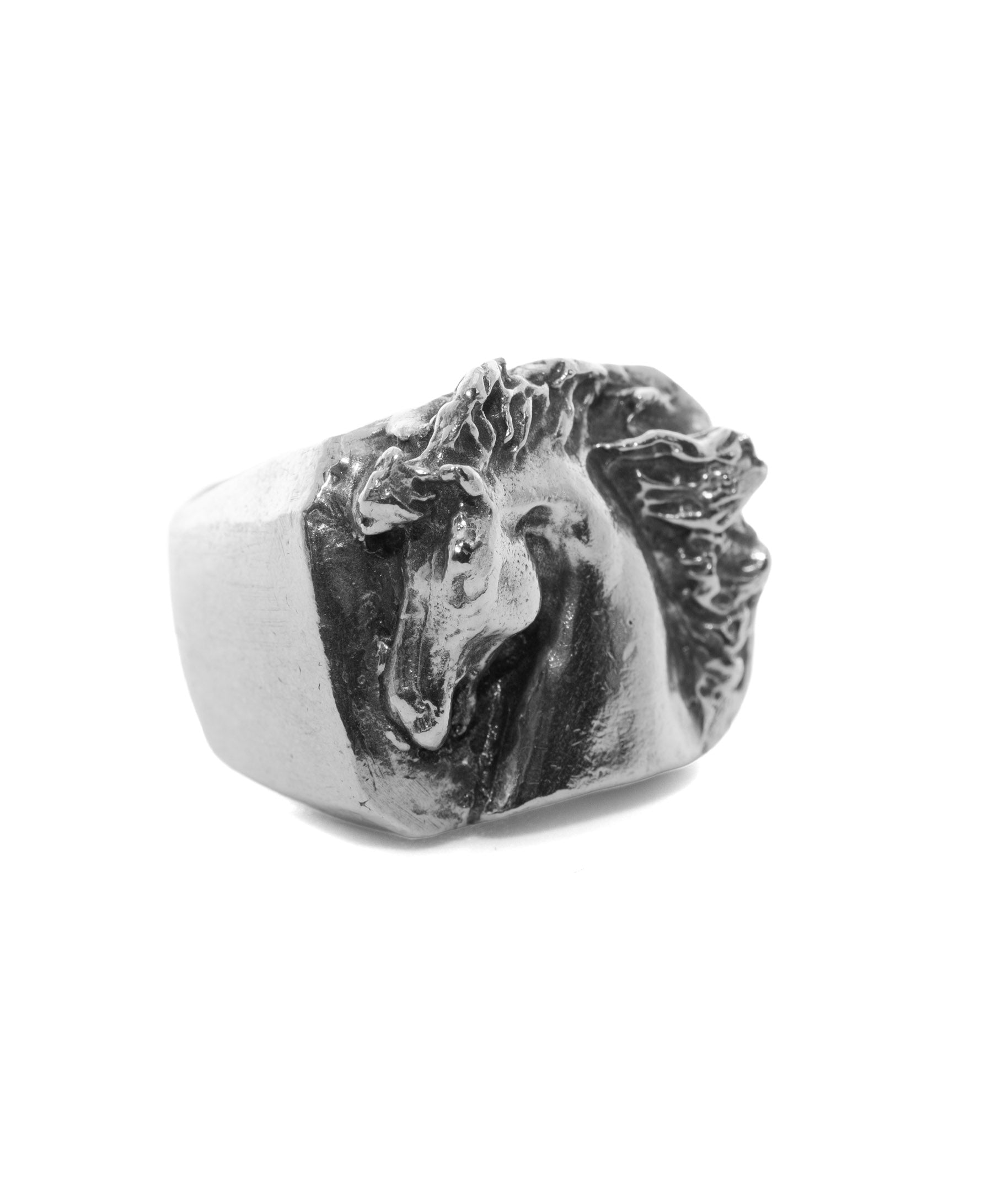 Marble-textured ring on a white background