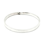 Minimal band bracelet in solid sterling silver 