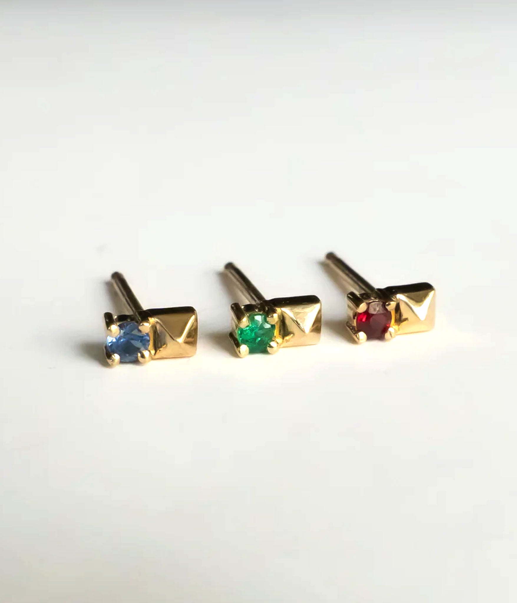 stone options for the Debbie spike stud earrings 
