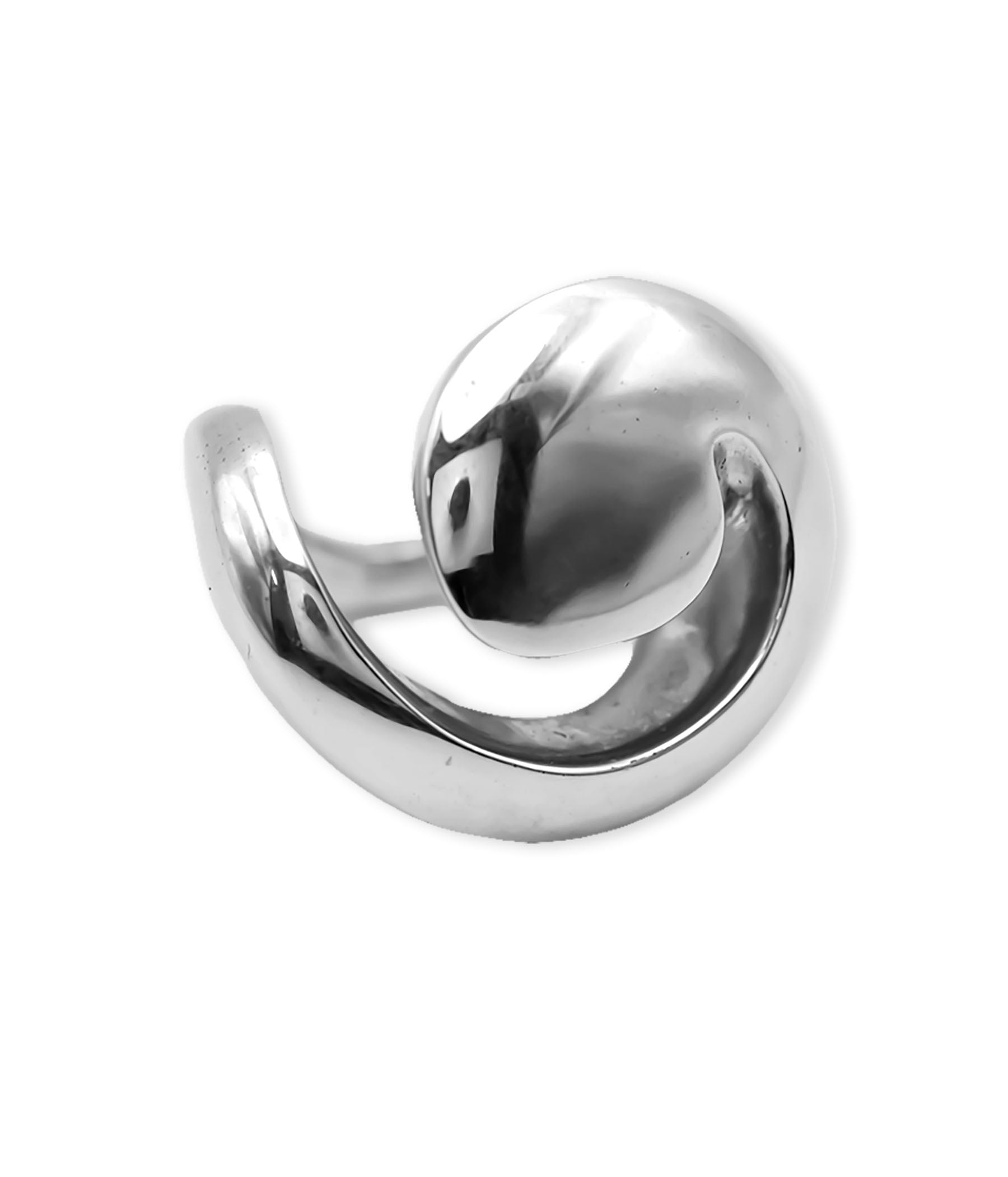 Silver hook on a white background