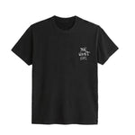 Black t-shirt with 'The Hunt NYC' logo on a white background