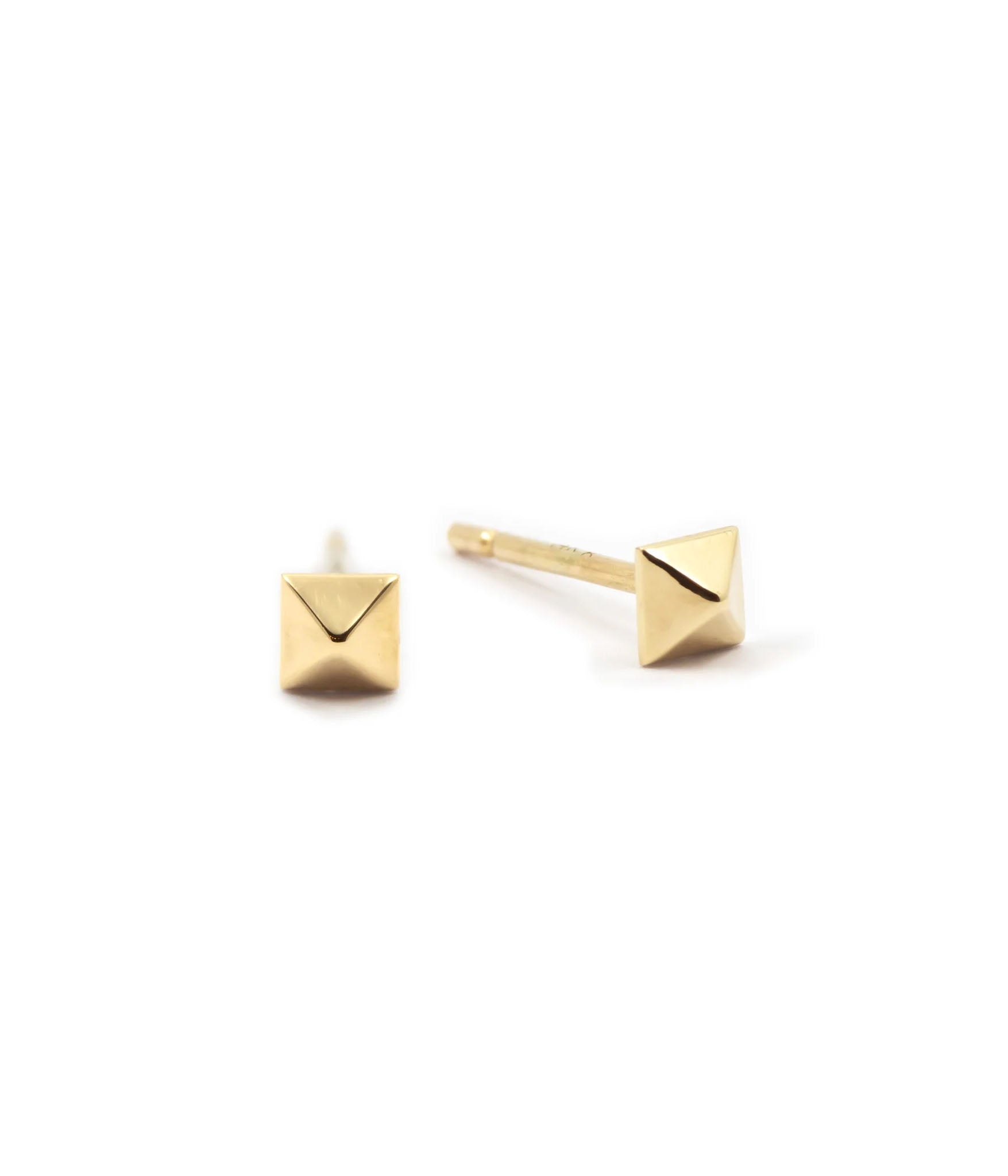 14k Yellow Gold Spike earrings 