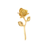 14k gold rose earring stud flat lay shot