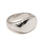 Silver ring on a white background
