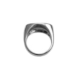 Silver ring on a white background