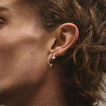 hoop earring on model 