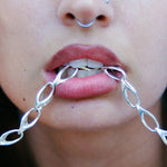 wishbone necklace  in mouth