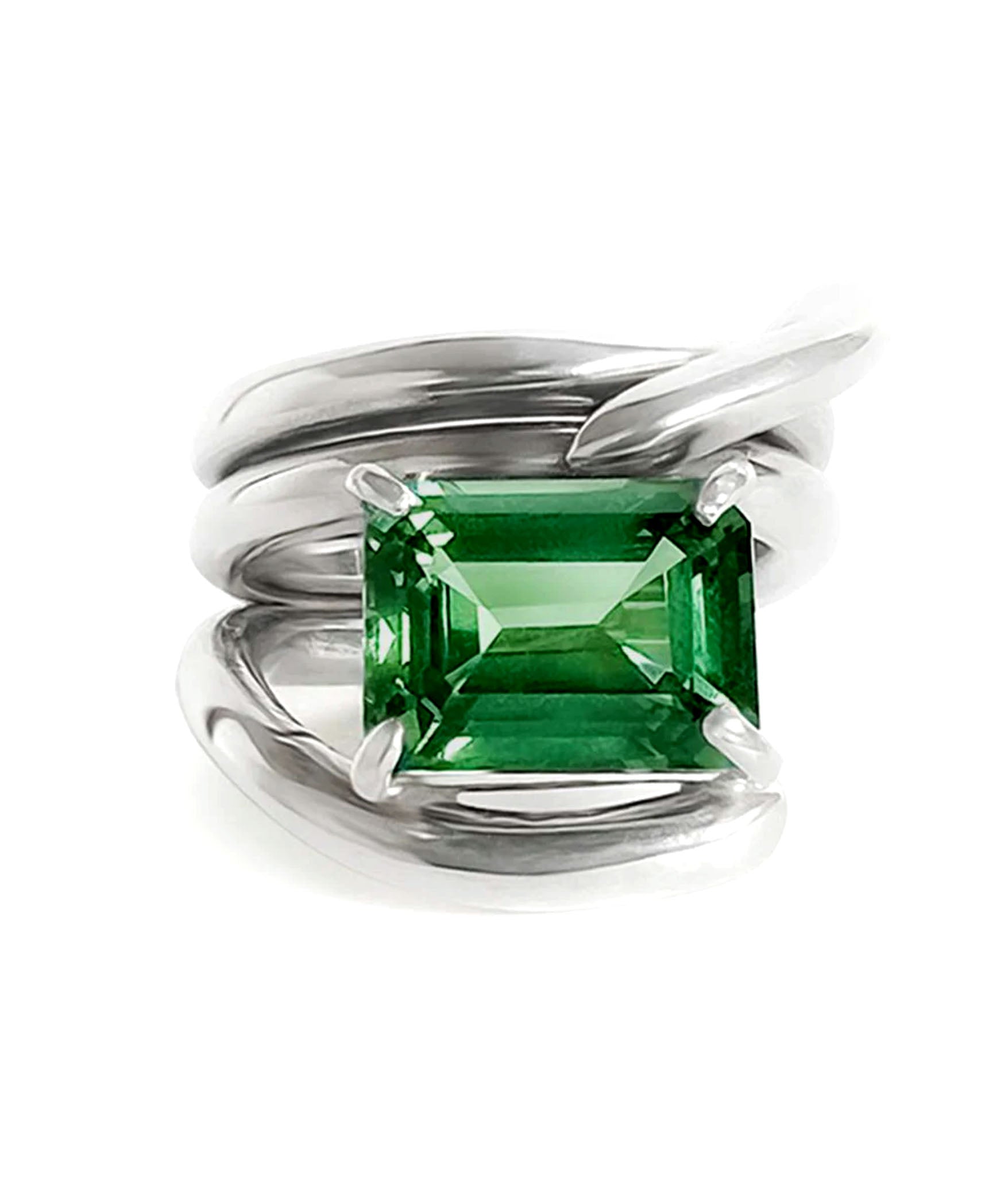 Down Low Gem Ring in Sterling Silver 