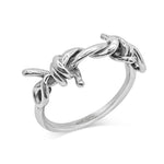 sterling silver barbed wire ring