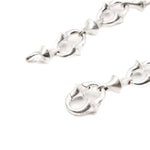 Silver bracelet on a white background