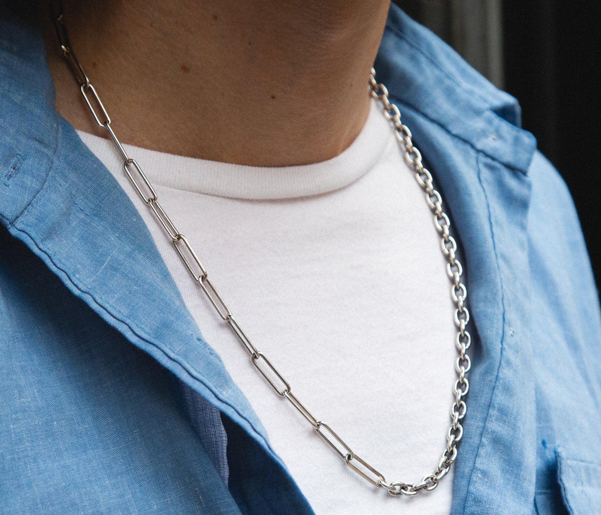 Half & Half Chain Paperclip Cable Heavy The hunt