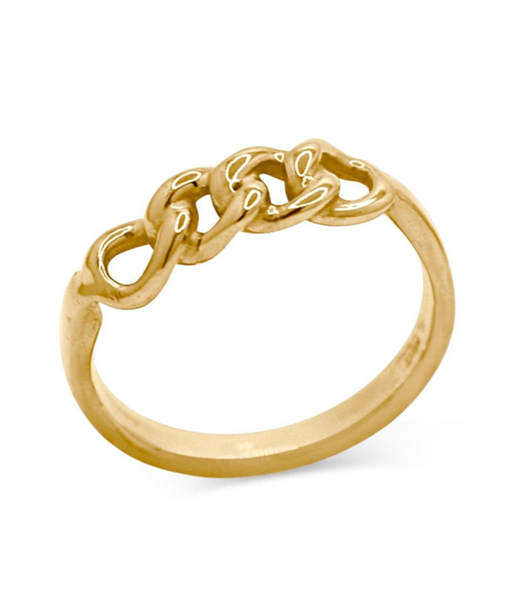 Tiny Chain Link Ring 14k Gold
