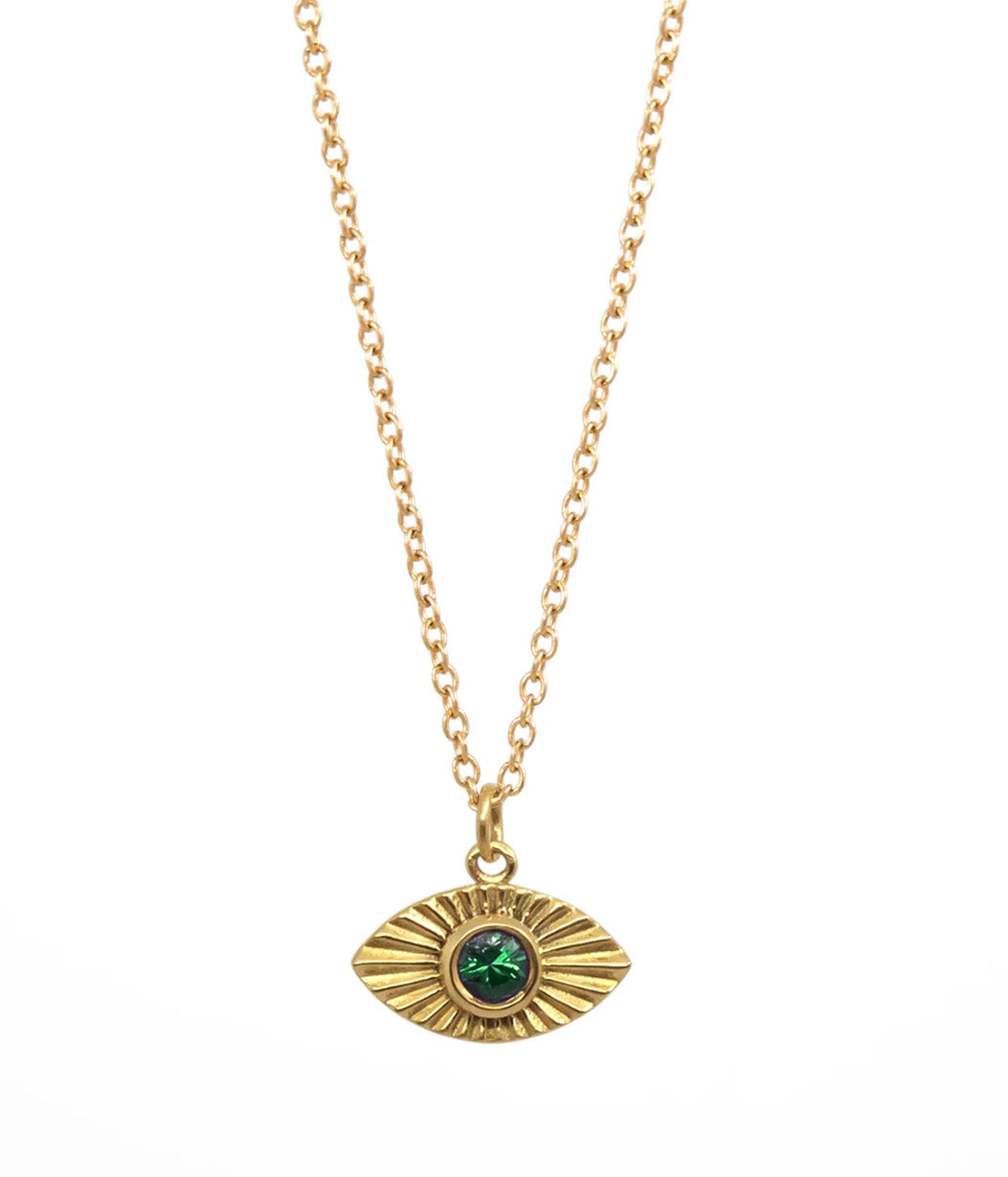 Rose gold necklace with a diamond pendant on a white background