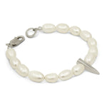 WHITE PEARL SPIKE BRACELET