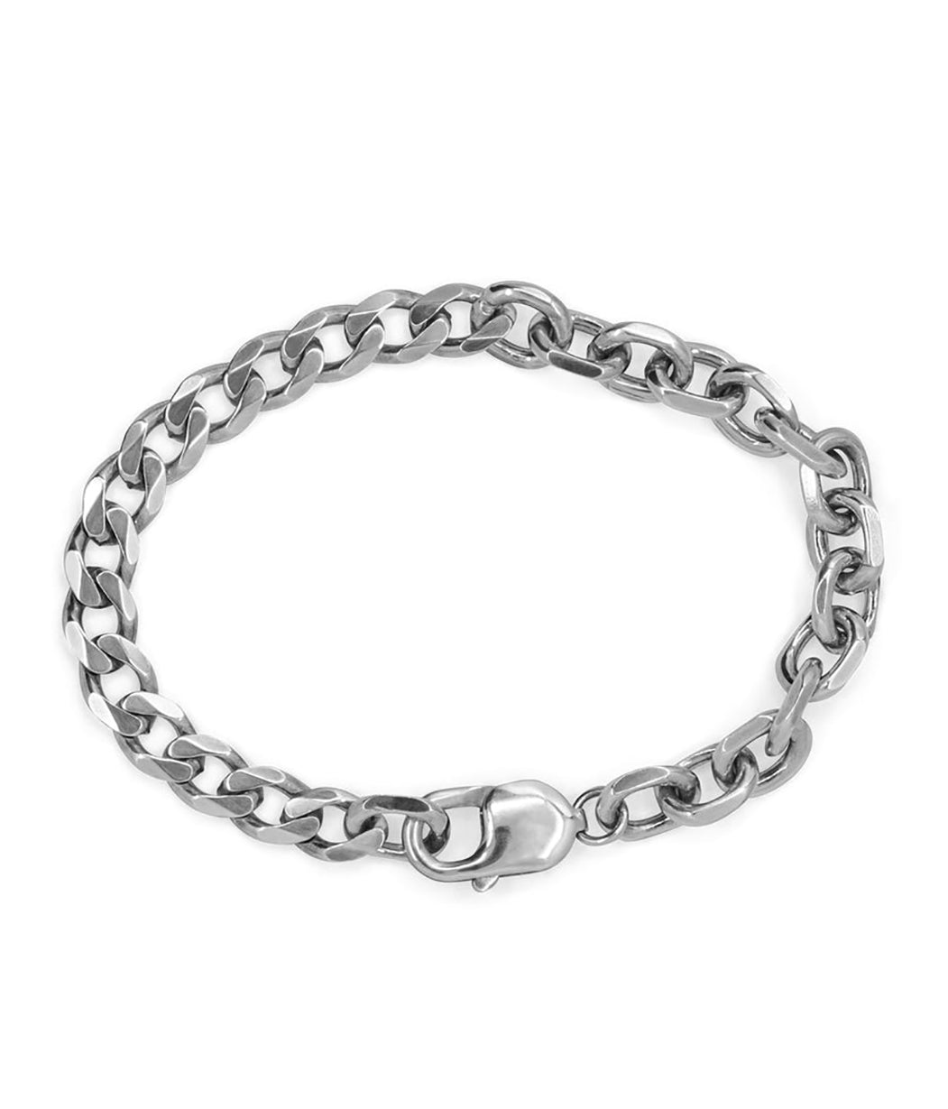 XL HALF & HALF CHAIN BRACELET