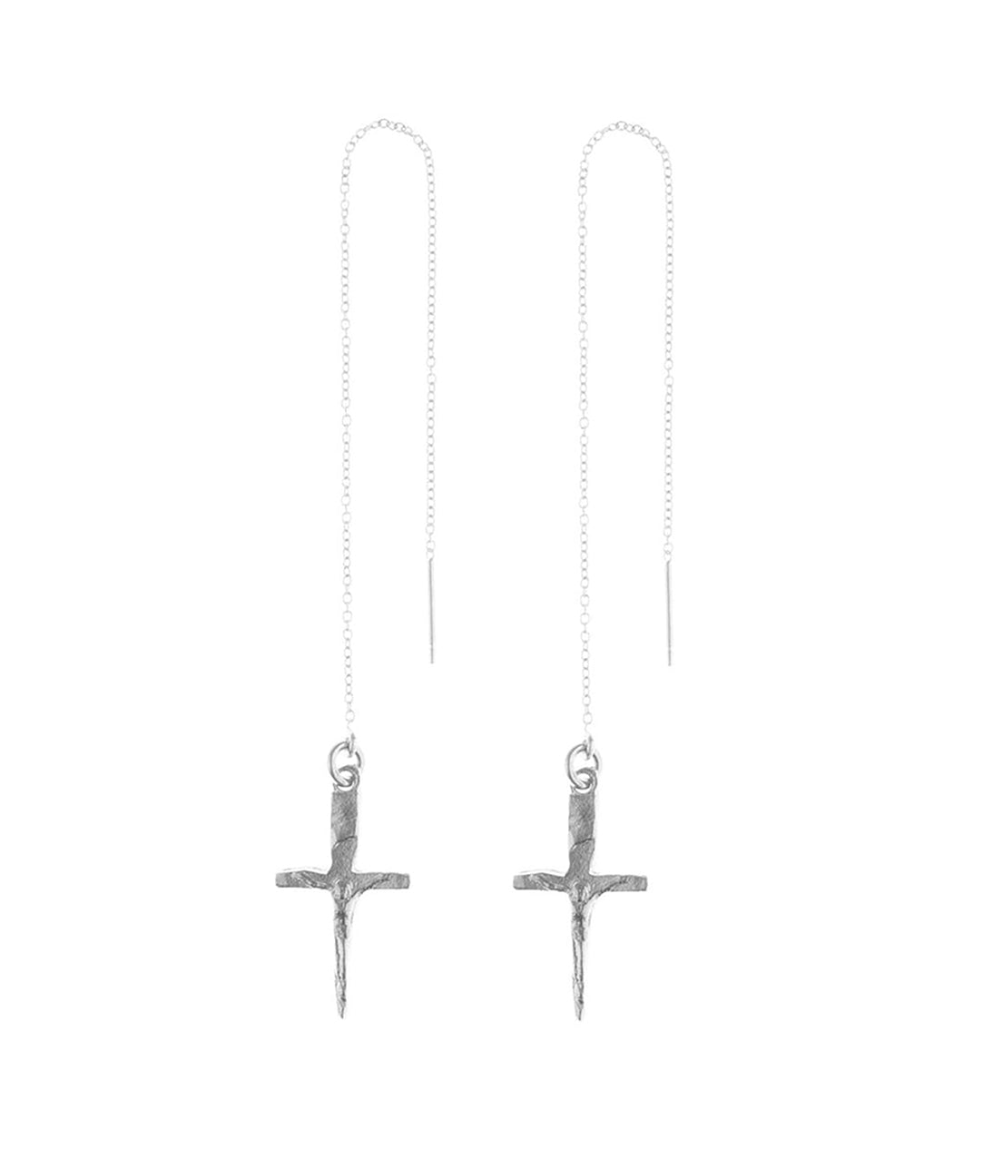 CRUCIFIX DAGGER THREADER EARRING